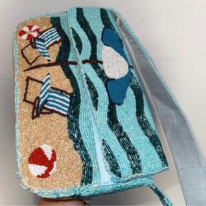 Tropical Sunset Beaded Shoulder Bag
